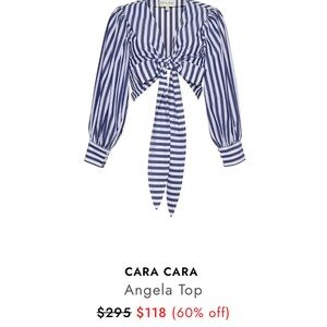 Cara Cara Navy and White Striped Blouse